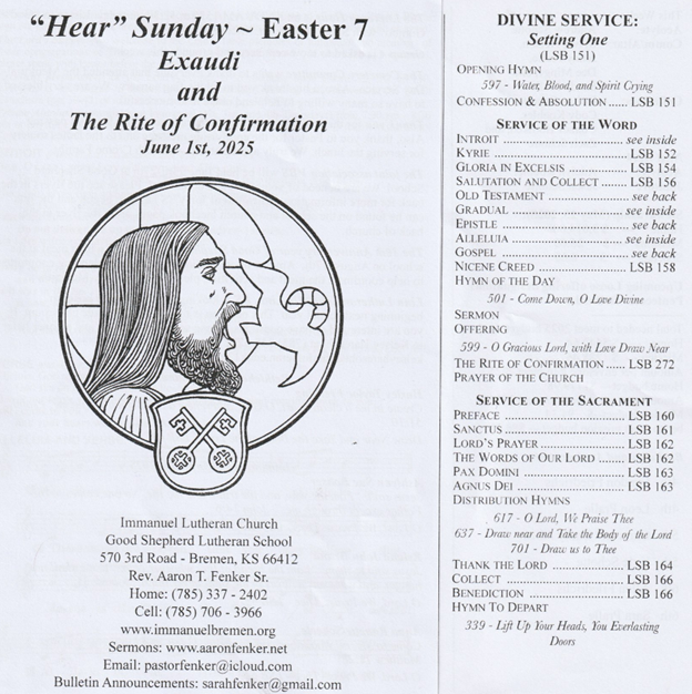 A black and white page of a religious program

AI-generated content may be incorrect.